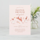 Pasen Brunch en Egg Hunt Kaart (Staand voorkant)