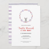 Pasen Brunch en Egg Hunt Kaart (Voorkant / Achterkant)