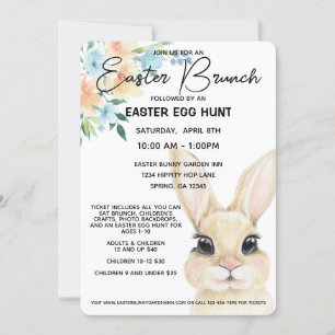 Pasen Brunch en Pasen Egg Hunt Uitnodiging