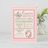 Pasen Brunch Pasen Uitnodiging tot verjaardag van (Staand voorkant)