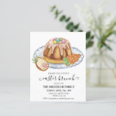Pasen Brunch Waterverf Cake Cookie Invitation (Staand voorkant)