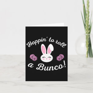 Pasen Bunco Hoppin om een Bunco Dice Bunny te roll Kaart