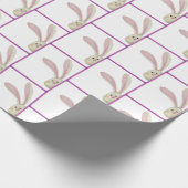 Pasen Bunnies op wit Cadeaupapier (Hoek)