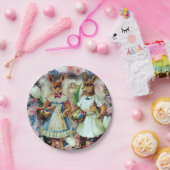 Pasen Bunnies Rabbits Papieren Bordje (Feest)