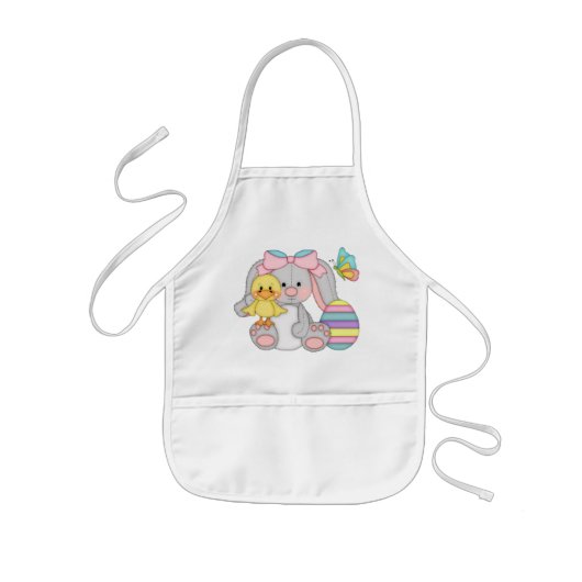 Pasen Bunny apron Kinder Schort (Voorkant)