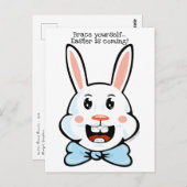 Pasen Bunny Braces Briefkaart (Voorkant / Achterkant)