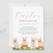 Pasen Bunny Brunch Egg Hunt Kaart (Voorkant)
