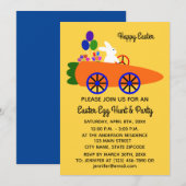 Pasen Bunny Carrot Kaart #2-2 Uitnodiging (Voorkant / Achterkant)