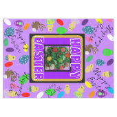 Pasen Bunny Chick Eggs Paars Red Green Tafelkleed (Voorkant (Horizontaal))