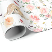 Pasen Bunny Chicks Spring Floral Cadeaupapier (Rol Hoek)