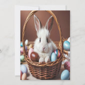 Pasen Bunny Chocolate Egg Kaart (Achterkant)