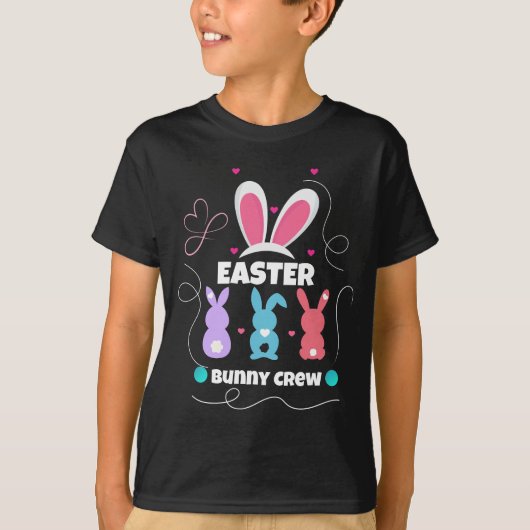 Pasen Bunny Crew Boy's T-Shirt - Leuke bijpassende (Voorkant)