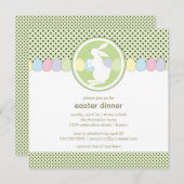 Pasen Bunny Dinner of Brunch Invitation Kaart (Voorkant / Achterkant)