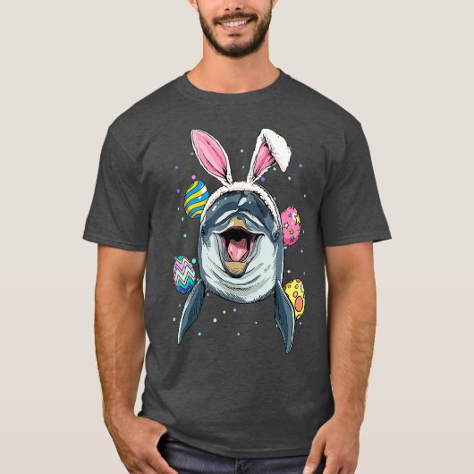 Pasen Bunny Dolphin Funny Easter Dolphin Lover T-shirt (Voorkant)