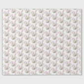 Pasen Bunny Ears en Flowers Cadeaupapier (Vlak)