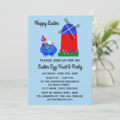 Pasen Bunny Egg Kaart #4-2 Uitnodiging (Staand voorkant)