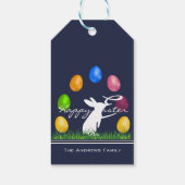 Pasen Bunny en Eieren gepersonaliseerd Cadeaulabel (Achterkant)