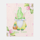 Pasen Bunny Gnome Fleece Deken (Voorkant)