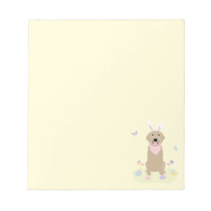 Pasen Bunny Golden Retriever Notitieblok