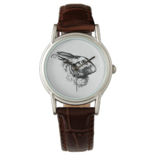 Pasen Bunny Hare Rabbit  Illustratie Horloge