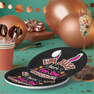 Pasen Bunny, ik ben hier voor de Chocolade. Papieren Bordje