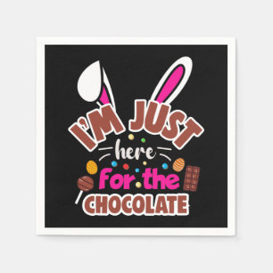 Pasen Bunny, ik ben hier voor de Chocolade. Servet