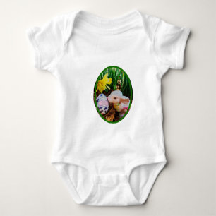 Pasen Bunny Koe Eieren Baby Bodysuit
