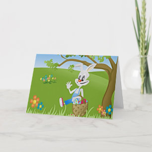 Pasen Bunny met eieren Kaart