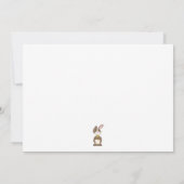 Pasen Bunny met gekleurde eieren Kaart (Achterkant)