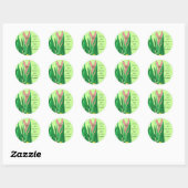Pasen Bunny met Gezegde Ronde Sticker (Vel)