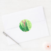 Pasen Bunny met Gezegde Ronde Sticker (Envelop)