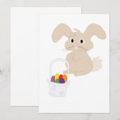 Pasen Bunny met mandje Kaart (Voorkant / Achterkant)