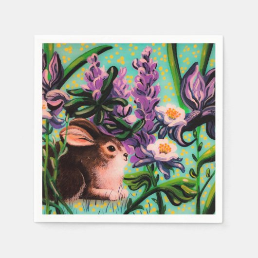 Pasen Bunny Napkin Servet (Voorkant)