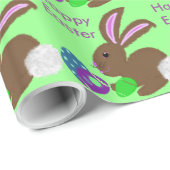 Pasen Bunny Rabbit Decorated Eggs Cadeaupapier (Rol Hoek)