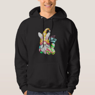 Pasen Bunny Spring Gnome Easter Egg Hunting and B Hoodie