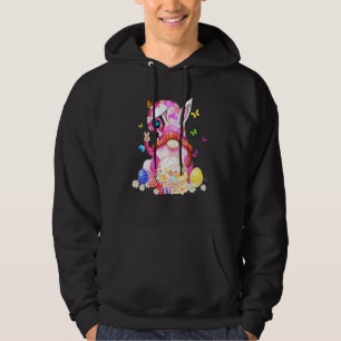 Pasen Bunny Spring Gnome Easter Egg Hunting and B Hoodie