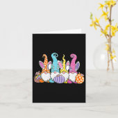 Pasen Bunny Spring Gnome Easter Egg Hunting and B Kaart (Gele Bloem)