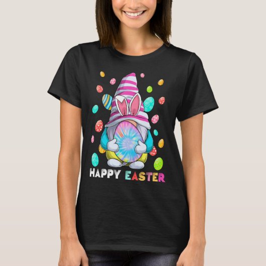 Pasen Bunny Spring Gnome Easter Egg Hunting and B T-shirt (Voorkant)