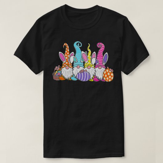 Pasen Bunny Spring Gnome Easter Egg Hunting and B T-shirt (Design voorkant)