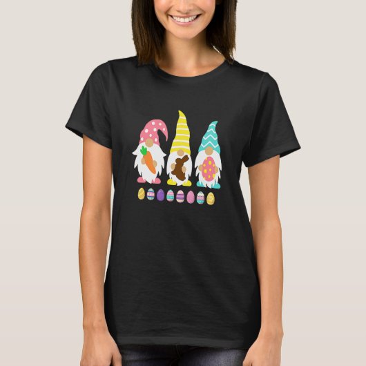 Pasen Bunny Spring Gnome Easter Egg Hunting and B T-shirt (Voorkant)