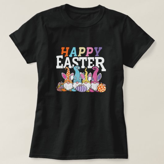 Pasen Bunny Spring Gnome Easter Egg Hunting T-shirt (Design voorkant)