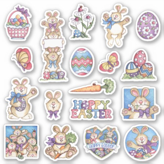Pasen Bunny Sticker (Voorkant)