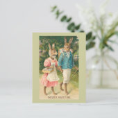 Pasen Bunny Sweethearts  Feestdagenkaart (Staand voorkant)