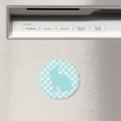 Pasen Bunny Swirls Magnet, Light Blue Magneet (Insitu (Vaatwasser))