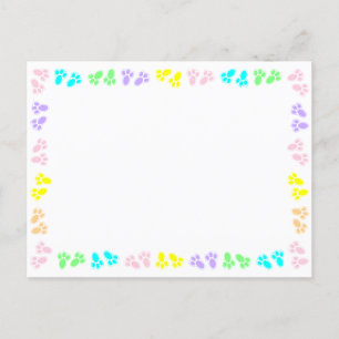 Pasen Bunny Voeten Custom Rand Briefkaart