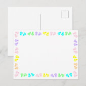 Pasen Bunny Voeten Custom Rand Briefkaart (Voorkant / Achterkant)