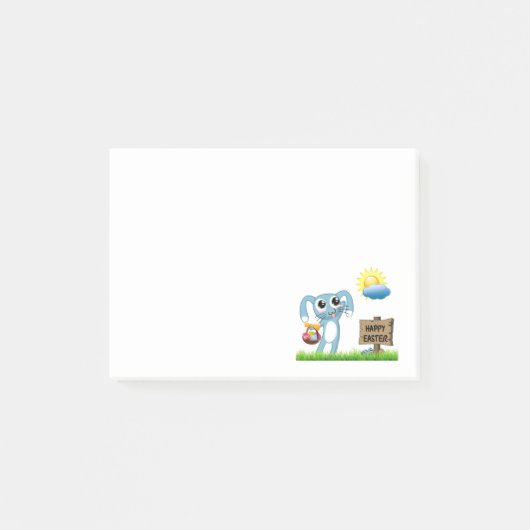 Pasen Bunny wenst een gelukkige Pasen Post-it® Notes (Voorkant)