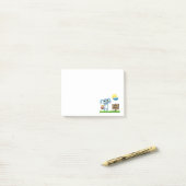 Pasen Bunny wenst een gelukkige Pasen Post-it® Notes (Op bureau)