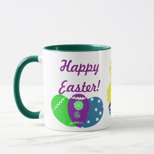 Pasen Bunny Yellow Chick Eggs Keepsake Mok (Links)