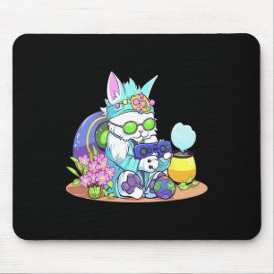 Pasen Cat Bunny Grappige Gamer Video Game Jongens Muismat